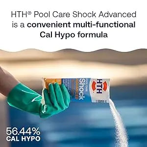 52037R Pool Care Shock Advanced Swimming Pool Chemical Cal Hypo Formula Prevents Bacteria Algae Restores Crystal 1lb (12 Pack)