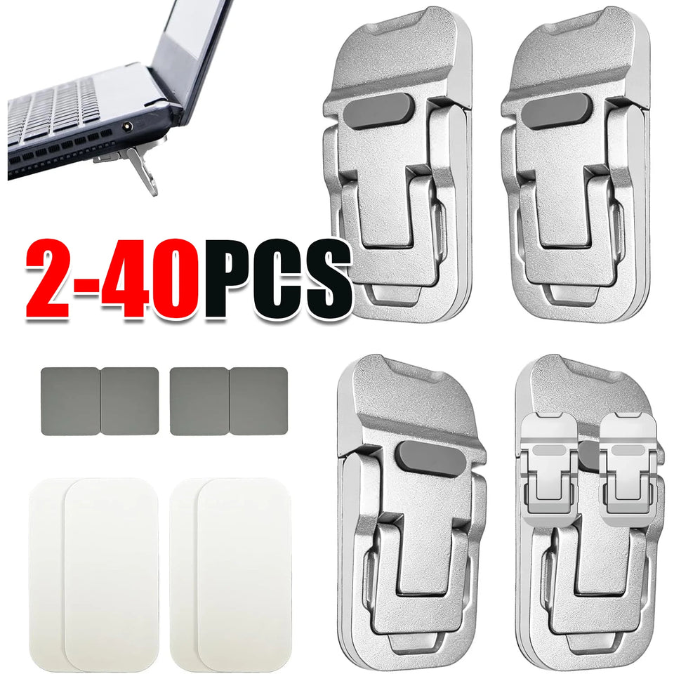 Desktop Riser Portable Foldable Laptop Stand Plastic Feet Hidden Keyboard Mini Adjustable Support Holder for Notebook