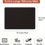 Silicone Stove Top Cover Mat, Heat Resistant Electric Glass Cooktop Protector, Extra Large Dish Drying Mat for Kitchen RV