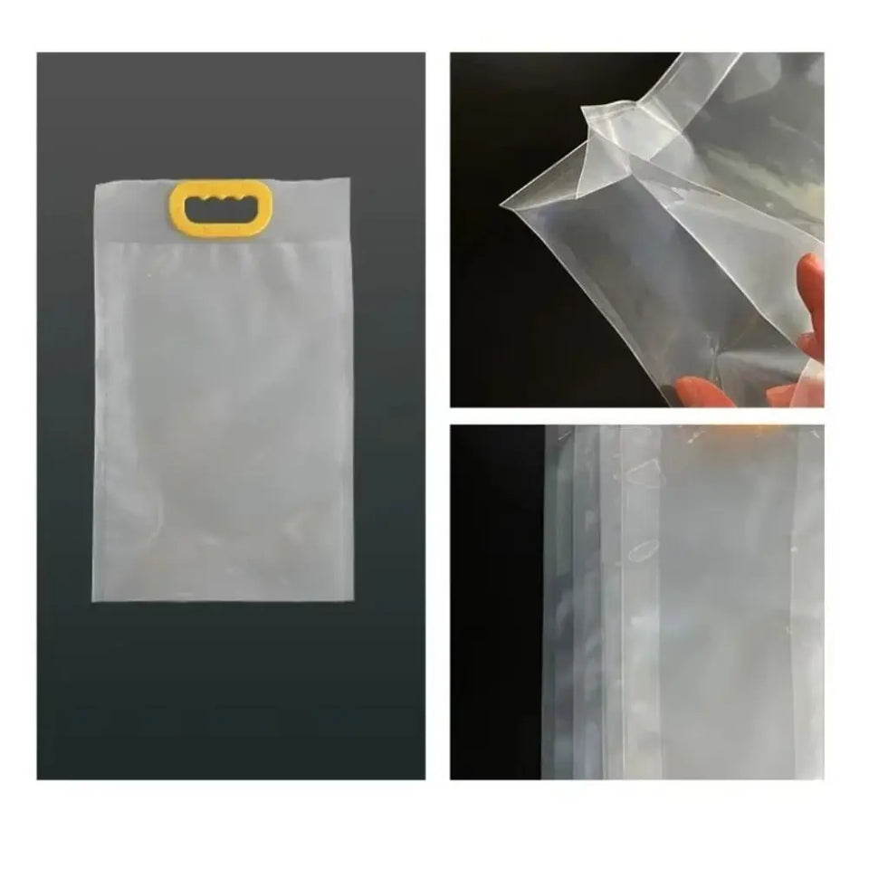 10pcs 5kg/10kg Rice Grain Packaging Bag Plastic with Handle Food Vacuum Bag Insect Proof Moisture-proof Food Storage Sealed Bag