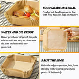 300PCS Air Fryer Disposable Paper Square Round Baking Paper Barbecue Plate NonStick Mat Kitchen Oven Oil Absorbing Paper Tool