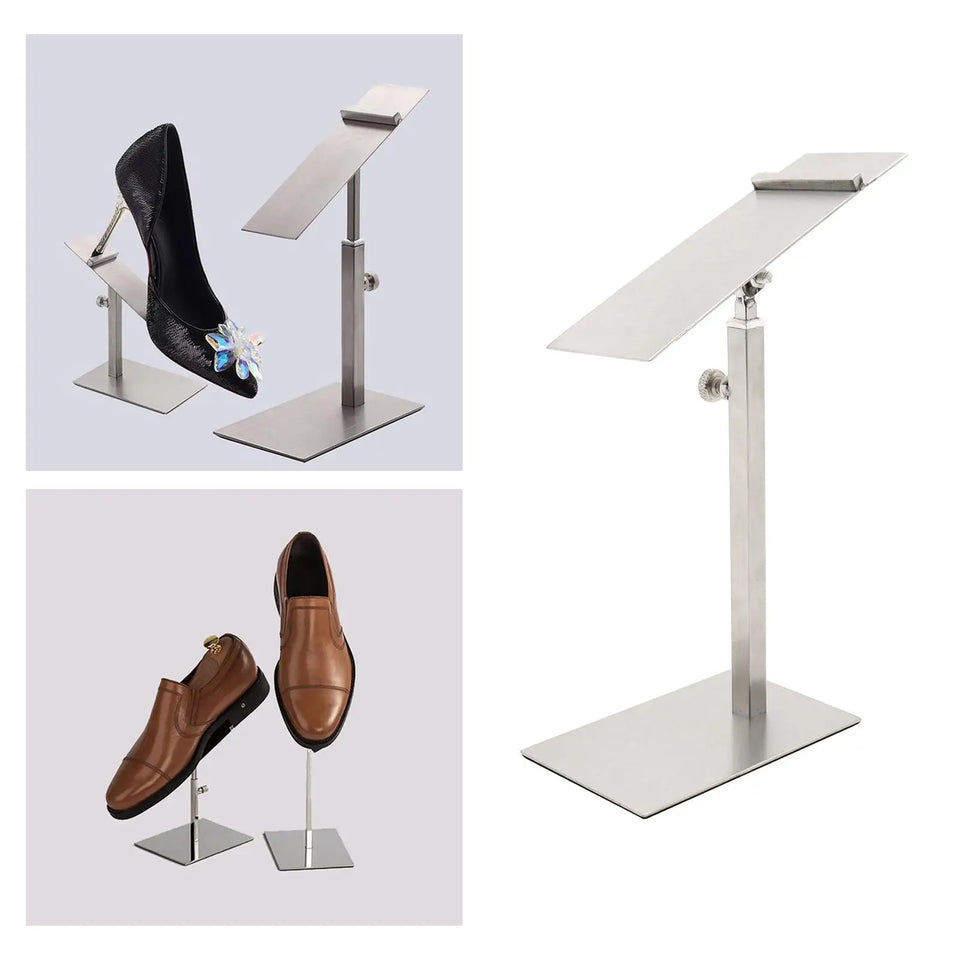 Shoes Display Stand Sturdy Sandal Store Display for Desktop Retail Supply Shoes Display Stand Shoe Riser Adjustable Height