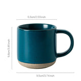 Speckled Ceramic Coffee Mug Modern White Frosted Design with Handle Unglazed Base Custom Small for Cafe
