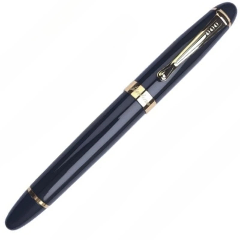 Jinhao Fountain Pen Black Fish Scale Long Knife Tip Dragon Relief Hand Polished Pen Tip Birthday Wedding Promotion Teacher Gift