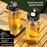 Tea Separation Glass Tea Cup Double Drinking with Handle Water Cup Large Capacity High Temperature Resistant Portable Kettle