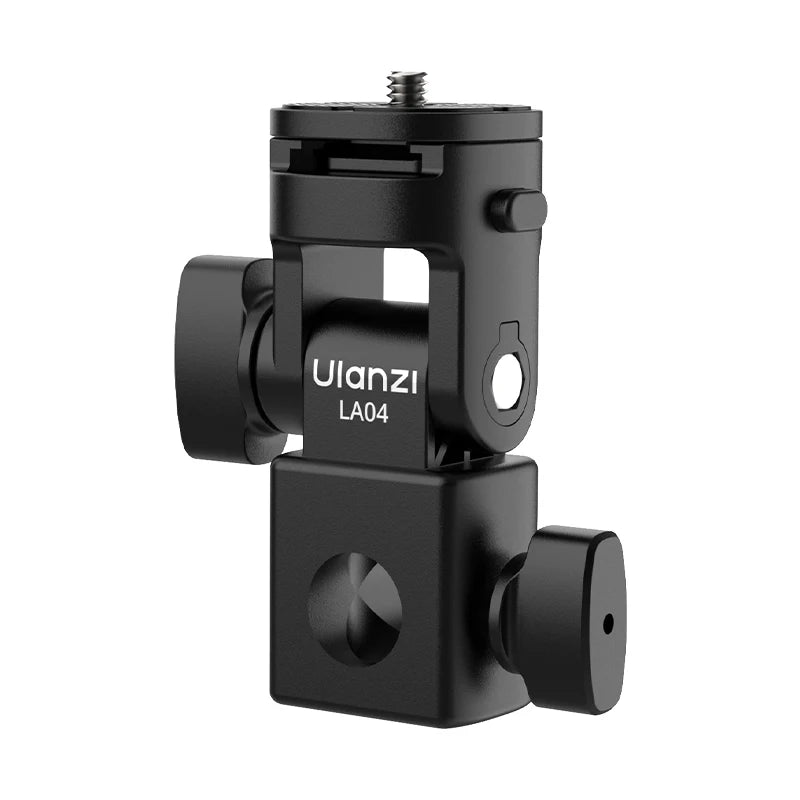 Ulanzi LA04 Univeral Light Stand Adapter with 1/4" Cold Shoe Mount for Phone Stand DSLR Camera LED Light 180° Tilt for Lighting