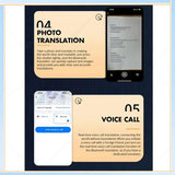 -A60I Smart Translator AI 138 Languages Magnetic Simultaneous Interpretation Voice Call Text Photo Video
