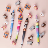 LOFCA 5pcs 3D Coffee Set Silicone Focal Beads For DIY Keychains Phone Charms Jewelry Crafting Jewelry accessories
