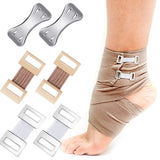 10/20/30Pcs Replacement Elastic Bandage Wrap Stretch Metal Clips Fixation Clamps Hooks First Aid Kit for Sport White/Coffee