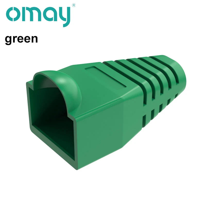 RJ45 Connector CAT6 CAT5e Connector Protective Cover Adapter Cap Ethernet Network Cable Plugs RJ45 Cat5/6 10 colour Sleeve