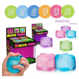 Schylling NeeDoh Nice Cube Sensory Squeeze Toy with Super Solid Squish Stress Relief Anxiety Sensory Toy 2.25" Cube Party Gifts