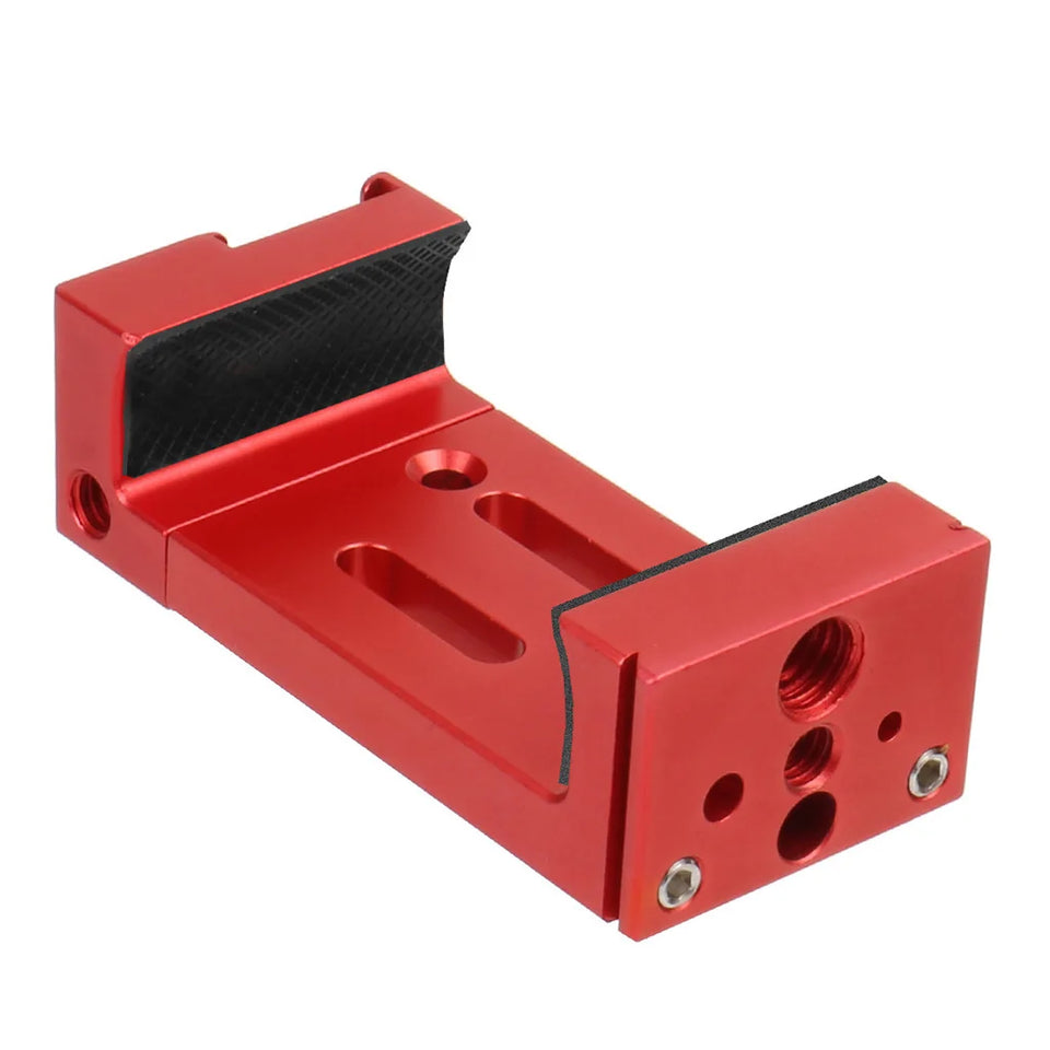 Aluminum Alloy Mobile Phone Holder Clip for Smartphone with Spirit Level Cold Shoe Mount 1/4 3/8 Hole Tripod Head Clamp Bracket