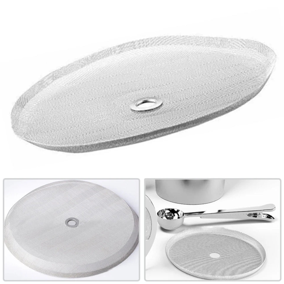 Filter Mesh Stainless Steel Filter Mesh Replacement for French Press Coffee & Tea Maker Compatible with Most Designs
