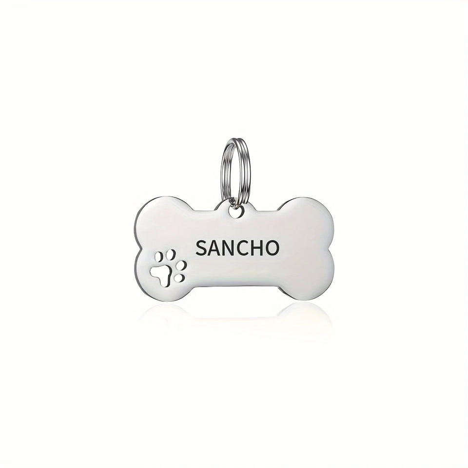 Personalized Engraved High-Quality Dog Tag Bone-Shaped Collar Pendant with Name Phone Number Custom Pet Identification Accessory