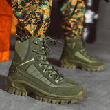 2024 New Winter Work boots Men's Desert Tactical Boots Outdoor Hiking Shoes Men's Leather Desert Combat Ankle Boots Plus Size