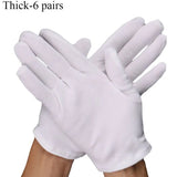 New 1/6/12 Pairs Wenvian Quality Inspection Gloves of Medium Thick Label of Work Cotton Thick White Work Safe Cotton Man Woman