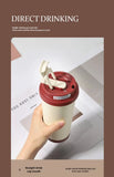 Ceramic Lined Insulated Cup Travel Coffee Cup with Sealed Lid Reusable Ceramic Lining High Aesthetic Value