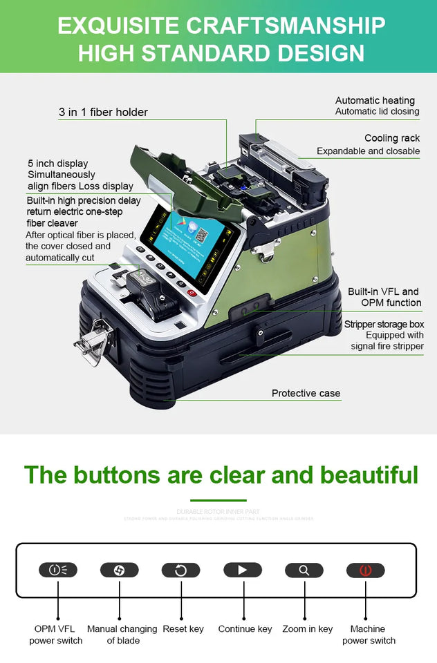 Signalfire AI-9 AI-5 Pro AI-6C+ AI-6A+ AI-20 AI-30 Multi-language Fiber Optic Splicing Machine Optical Fiber Fusion Splicer