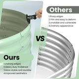 2-Pack Oval Galvanized Steel Raised Garden Bed Open Base Safety Edge Metal Planter Box Raised Beds for Vegetables Flowers Herbs