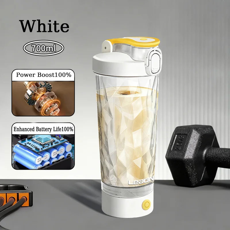 Portable Blenders Cup 700ml Rechargeable Electric Mixing Cup Protein Powder Shaker Cup for Sports Travel Home Milk Coffee Mixer