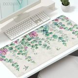 Mouse Pad Gaming Green Plant Leaves XL Custom Computer Mousepad XXL Playmat Natural Rubber Office Carpet Soft Desktop Mouse Pad