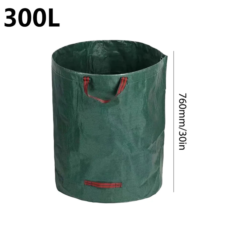120-500L Garden Yard Waste Bag Foldable Leaf Sack Weed Trash Can Waterproof Reusable Trash Storage Container Garden Supplies New