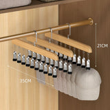 Closet Organizer with 10 Clips Hat Storage Rack Space Saving Hanging Clothes Organizer for Jeans Skirts Socks Pant Hangers