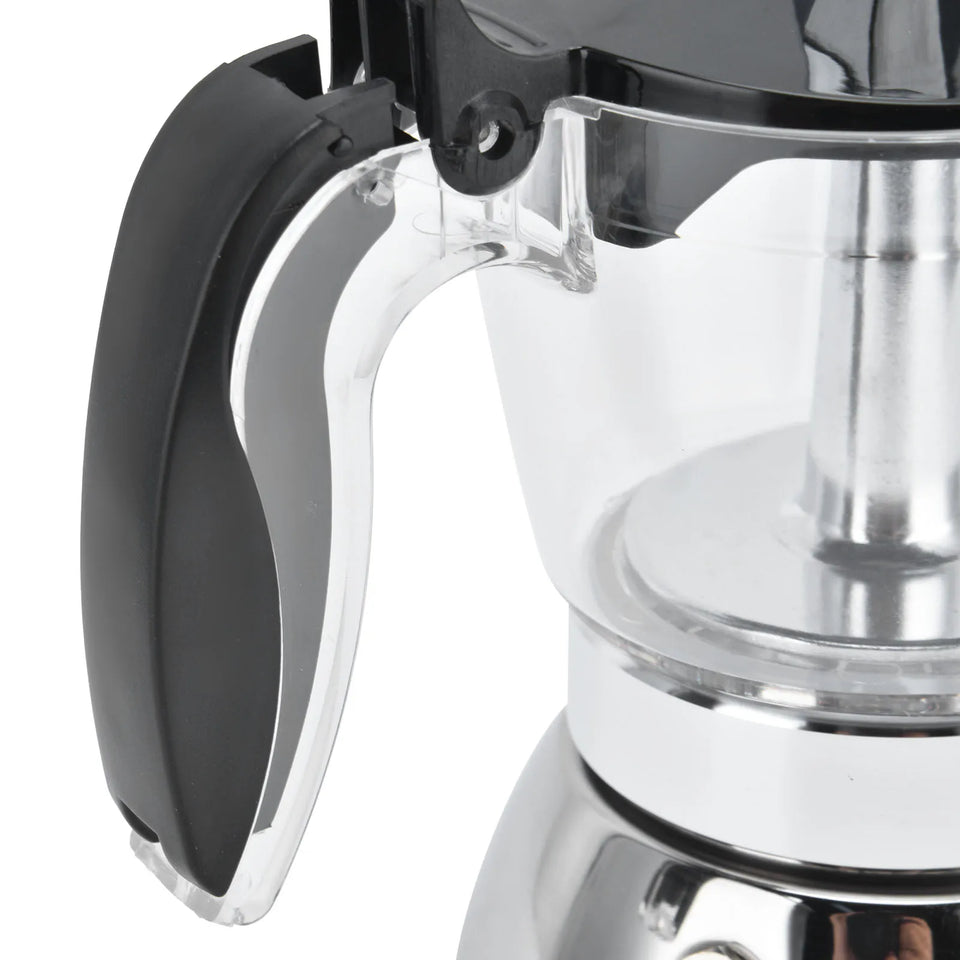 4 Cups Moka Pot Stainless Steel Coffee Pot Quickly Make Espresso Italian Coffee Machine Home Brewing Kettle for Electric Stove