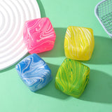 Marbled Streak Cube Squishy Stress Relief Squeeze Toy Slow Rising Anti Anxiety For Office Workers Daily Relaxation Fun Toys Gift
