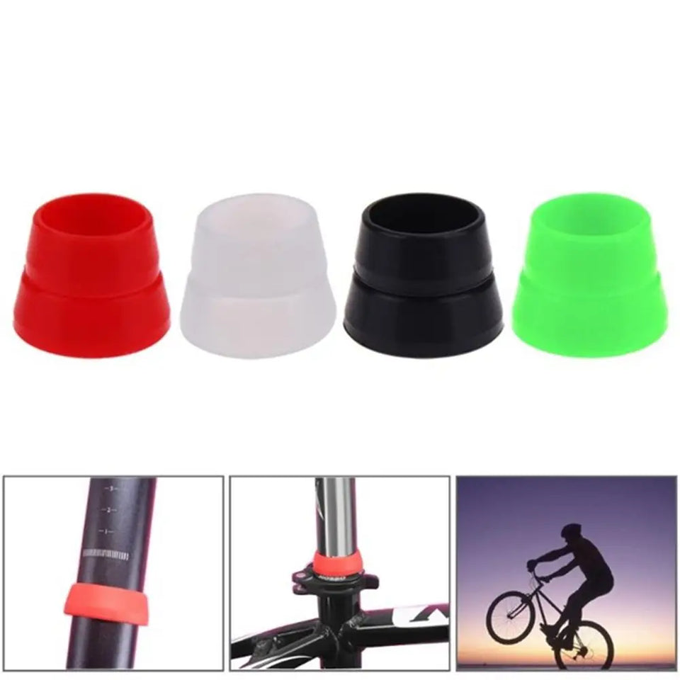 Two Sizes Waterproof Protective Seat Post Case Bicycle Pipe Protector  Rubber Ring Cover Mountain Road Bike