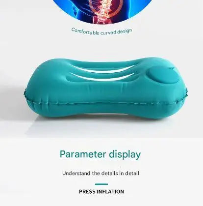 Camping Inflatable Pillow Portable Ultralight Travel Hiking Air Sleeping Pillow for Neck and Lumbar Support
