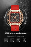 LIGE New Fashion Men Watches Luxury Large Dial Square Design Quartz Watch Casual Silicone Band Men's Sports Watches Reloj Hombre