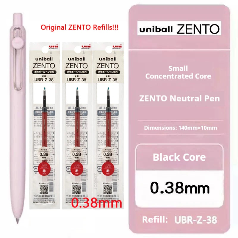 Uni-ball ZENTO Click Gel Pen,0.38/0.5/0.7mm Various Colors Water-based pen With Ergonomic Grip Smooth Writing for School&Office