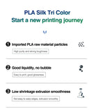KINGROON Silk Dual-color PLA Filament 3D Printer 1.75mm 11/22 lbs Silk PLA Filament Plastic Materials 3D Printing Special Color