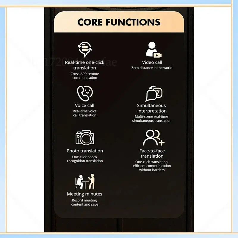 -A60I Smart Translator AI 138 Languages Magnetic Simultaneous Interpretation Voice Call Text Photo Video