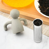 1PC Reusable tea maker Stainless steel tea filter Kitchen Restaurant Garden Accessories Creative humanoid tea filter