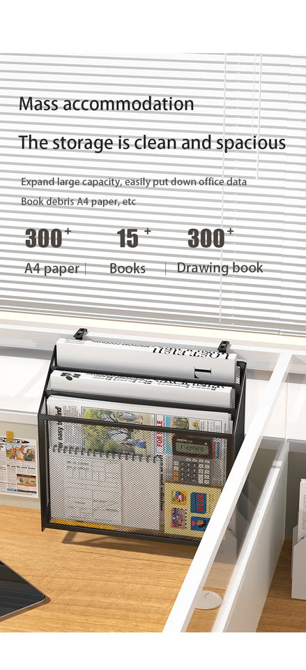 Desk Mail Organizer for Countertops, Mesh Bill Desk Organizer, File and Letter Holder, Letter Tray, Paper Mail Sorter,