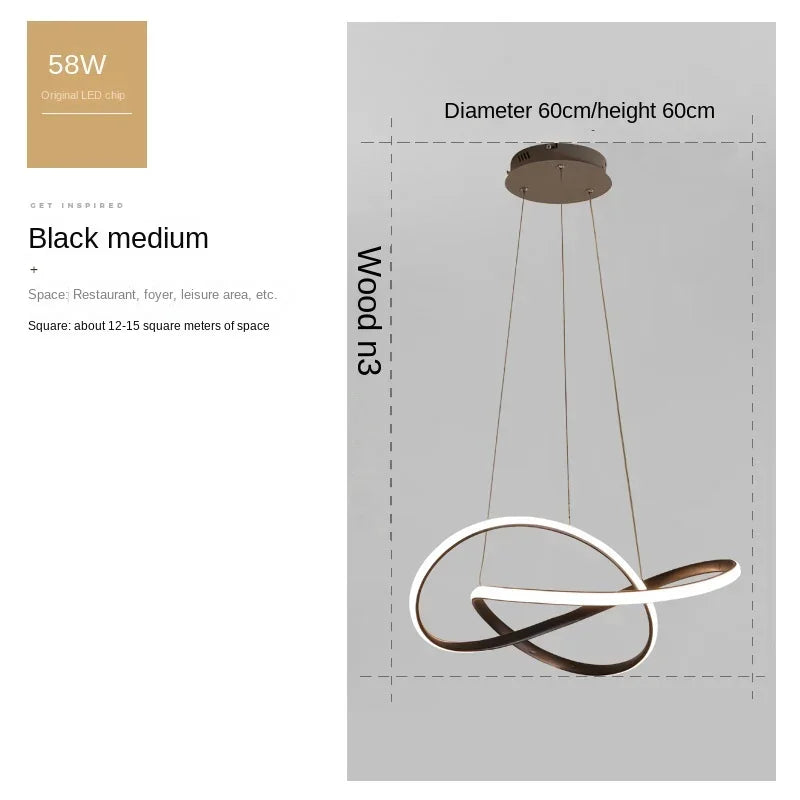 Personalized and Creative Clover Restaurant Pendant Light Nordic Modern and Minimalist Restaurant Hotel Art Bar LEDCeiling Light