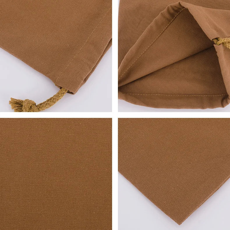Cotton Drawstring Storage Bag White Canvas Bags for Candy Gift Package Pouch Reusable Home Sundries Organize Dustproof Sacks