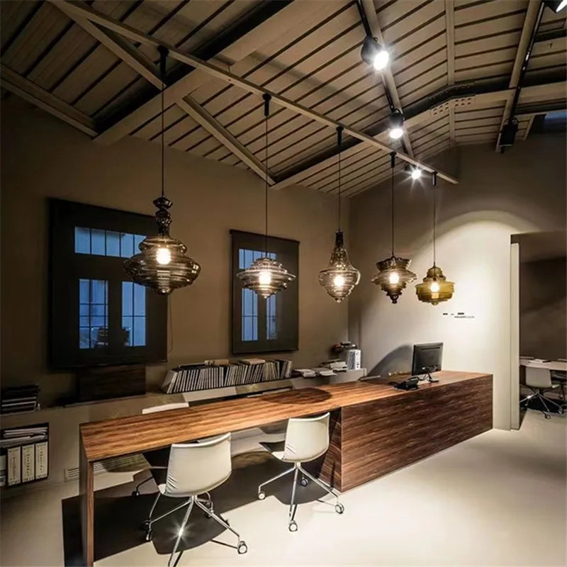La Scala pendant lamp Modern Simple revolving glass light fixture Bar Dining Room Lamp Art Lighting Coffee bedroom bedside light