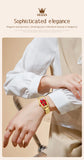 OLEVS Brand Casual Stainless Steel Female Wristwatcch Relogio Feminino Luxury Gold Red Quartz Ladies Watch Fashion Women Watches