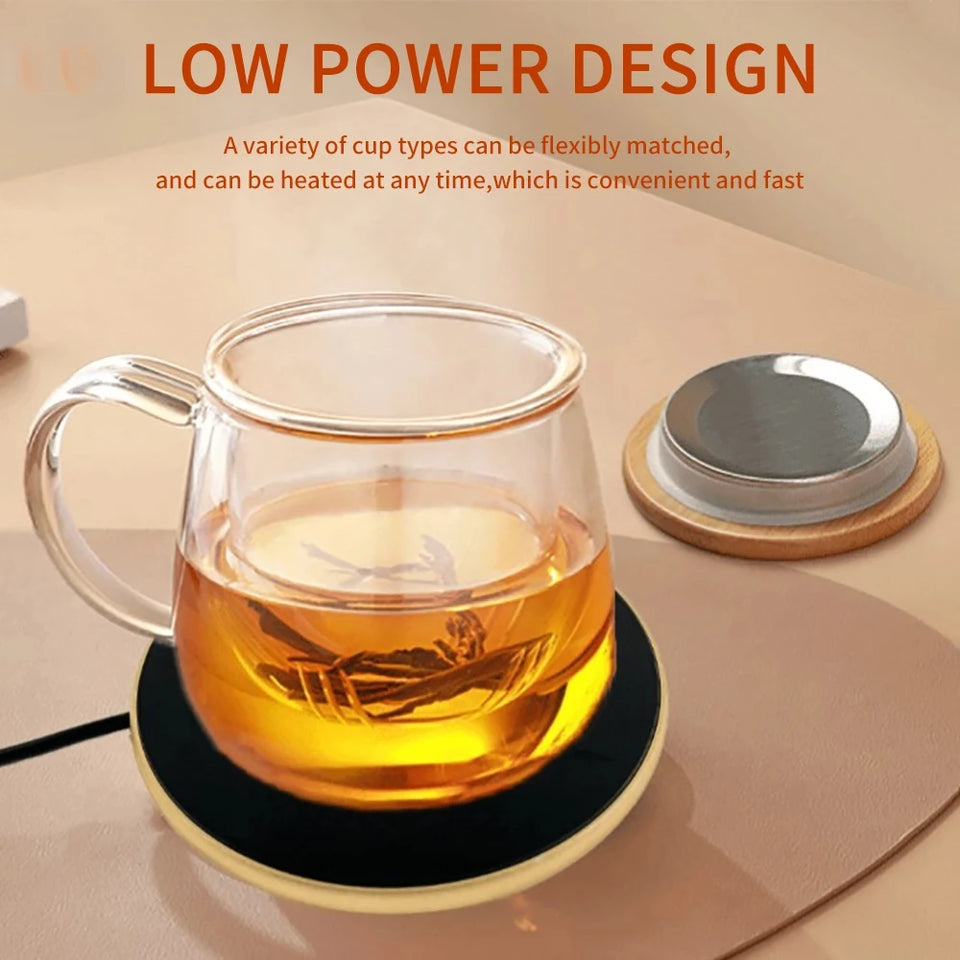 Mini Portable USB Cup Warmer Coffee Mug Heating Coaster Smart Thermostatic Hot Plate Milk Tea Coffee Water Thermostatic Heating