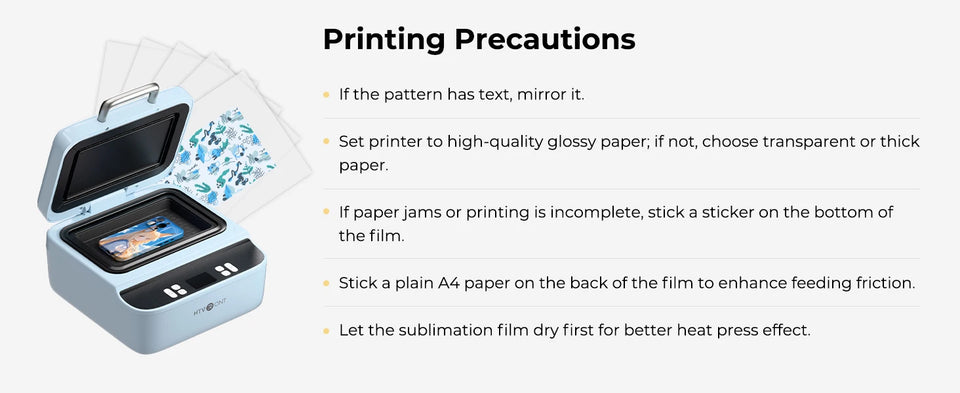 HTVRONT Printable Sublimation Heat Transfer Film for Phone Case Heat Press，10/20Pack A4 8.5" x 11" Sublimation Transfer Paper