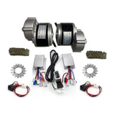 500W Dual Drive Electric Cart Conversion Kit Easy Carry 200kg 8" Wheel Set For Electrical Pull Barrow Trolley Capacity 400lbs