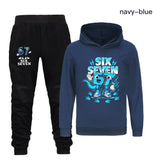 Kids Clothes Steal a Brainrot Six Seven 6-7  Baby Girls Hooded Sweatshirt Pants 2pcs Set Boys Autumn Pullover Tracksuits 5192