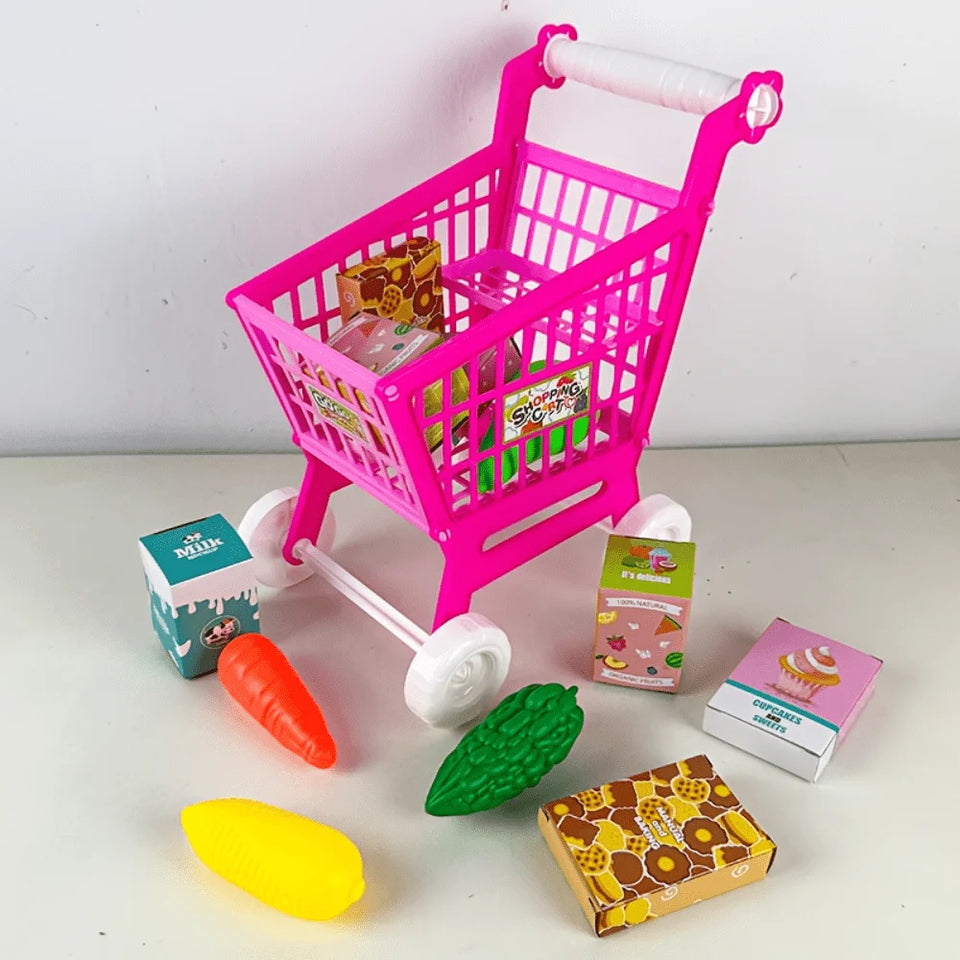 Children's Simulated Shopping Cart Toys, Simulated Supermarket Hand Carts, Role-playing Interactive Toys, Boys and Girls Toys