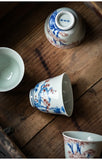 Kung Fu Tea Cup, Hand-painted,  Vintage Blue and White Tea Cup, Handmade Ceramic，High End Personal Tea Cup, Single Cup