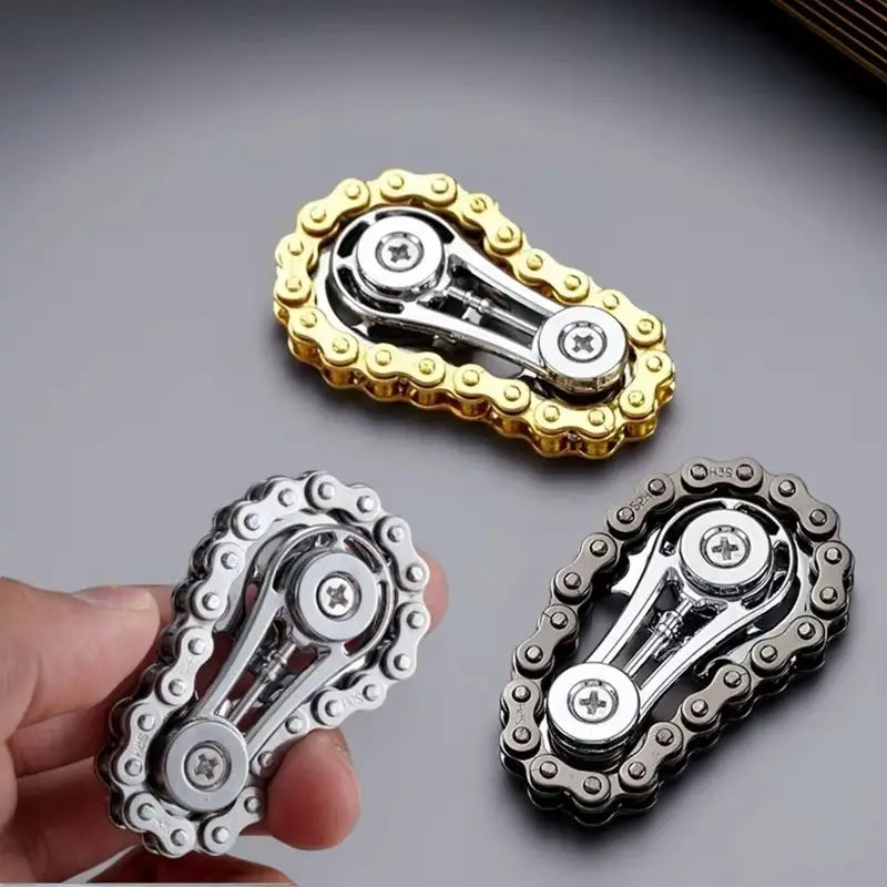 New EDC Sprockets Flywheel Gyro - Antistress Anxiety Metal Bike Chains Fingertip Spinner Fidget Toys For Adult