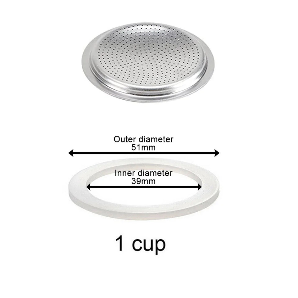 Coffee Rubber Sealing Ring Gasket Washer Gasket Replacenent Cups Rings For Moka Pot Espresso Coffee Makers Kitchen Supplies