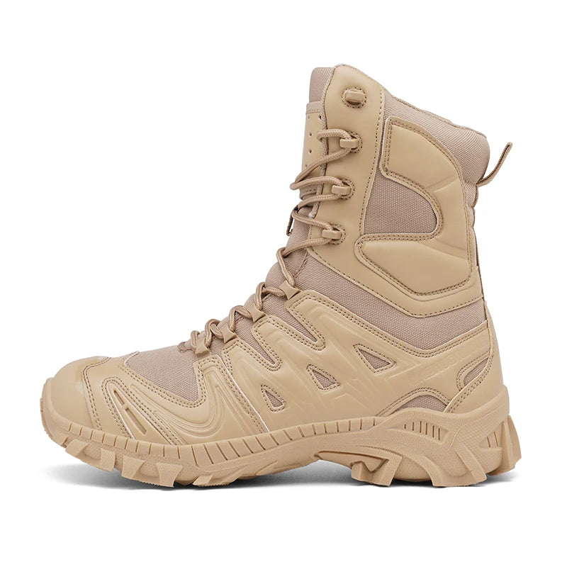 Special Forces Desert Combat Tactical Men's Tall Boots Wear-resistant Training Boots Waterproof Outdoor Mountaineering Sports Cl